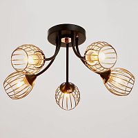 Люстра потолочная пятирожковая Е27 220В Черная картинка 